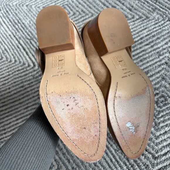 Rag & Bone Camel Suede Pointed Ankle Boots – Western Style, Size 36.5 EU - Picture 4 of 4